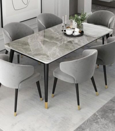 Luna Slate Dining Set – Urban Grace Edition