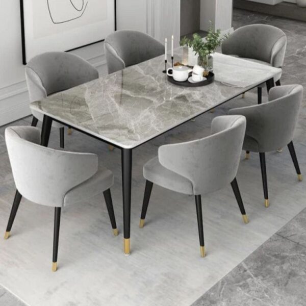 Luna Slate Dining Set – Urban Grace Edition