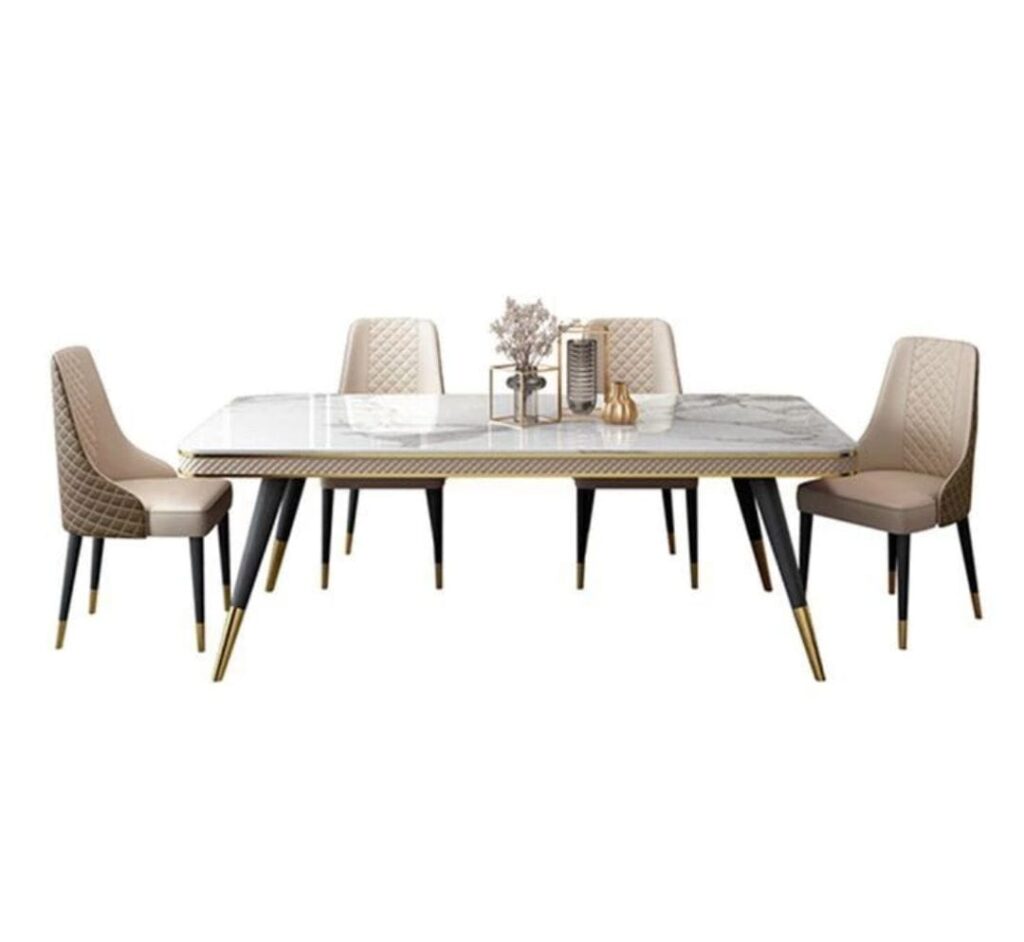 Aurelia Luxe Marble Dining Table Set