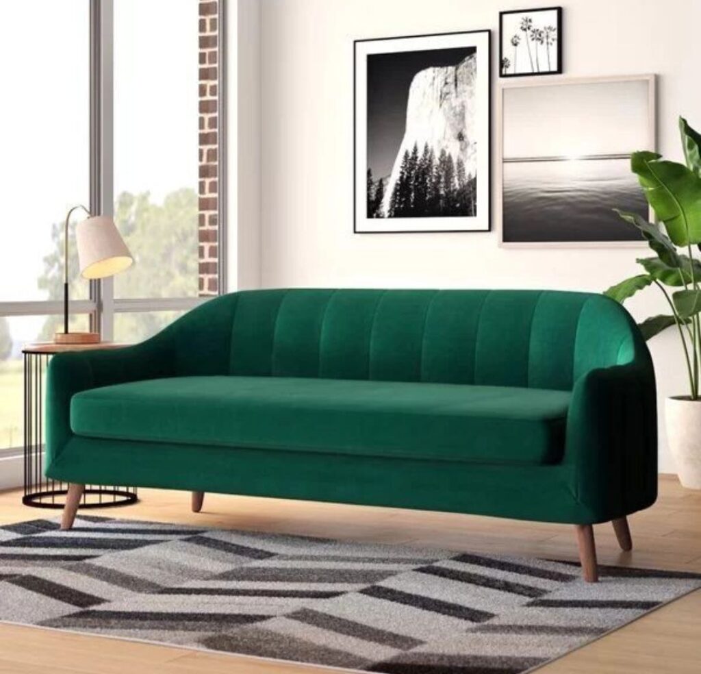 Emerald curve sofa