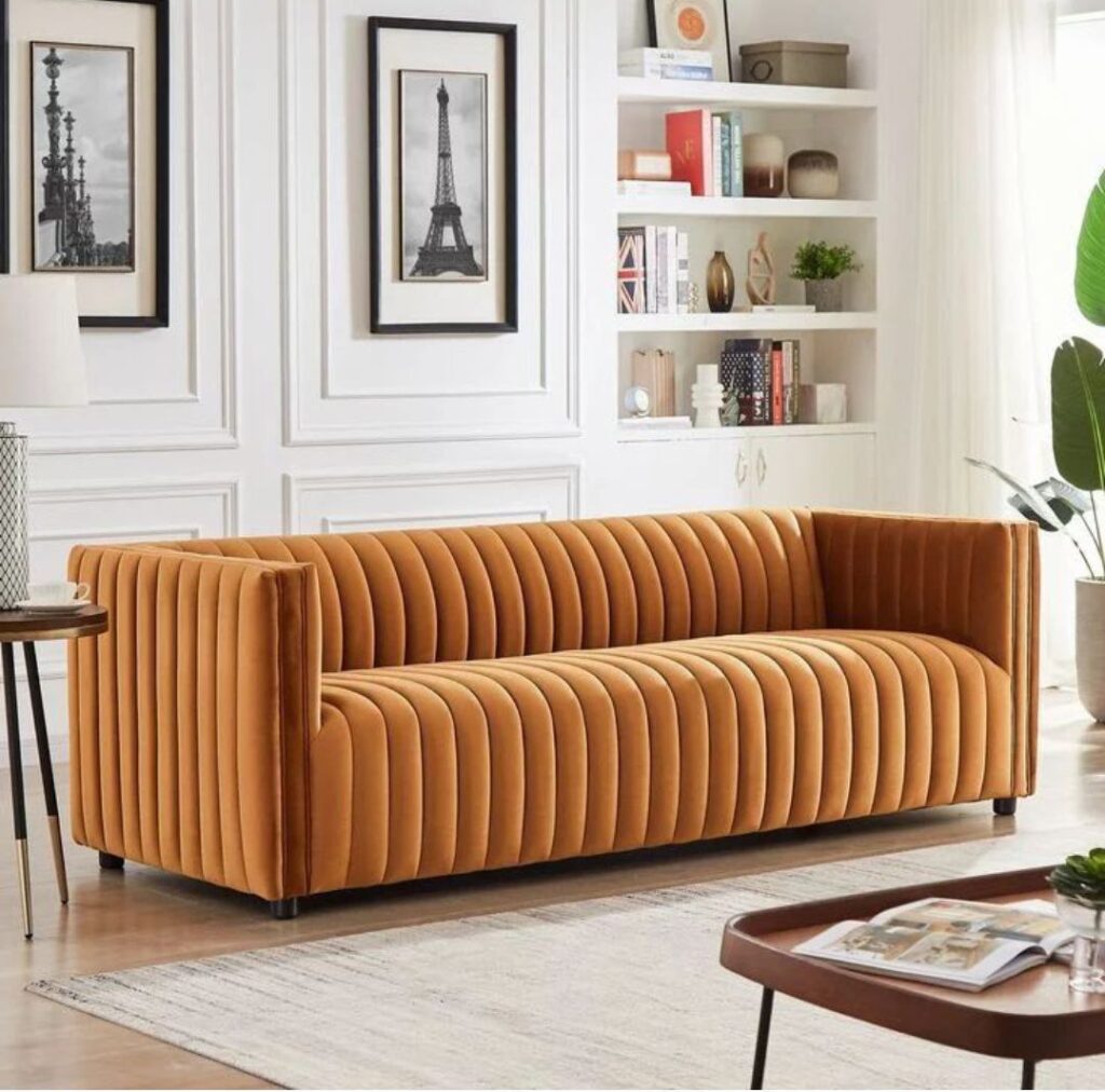 monroe velvet sofa